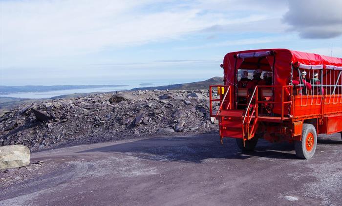 Get on board our iconic red trucks for the tour